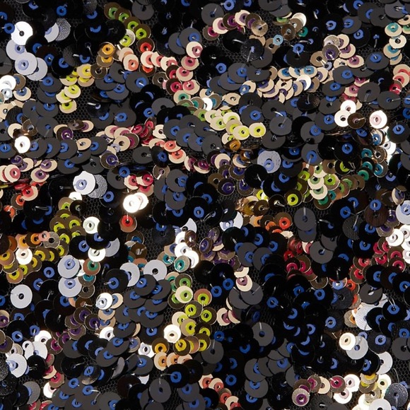 NWT Aidan Mattox Textured Sequin Long Sleeve Dress - Picture 4 of 4